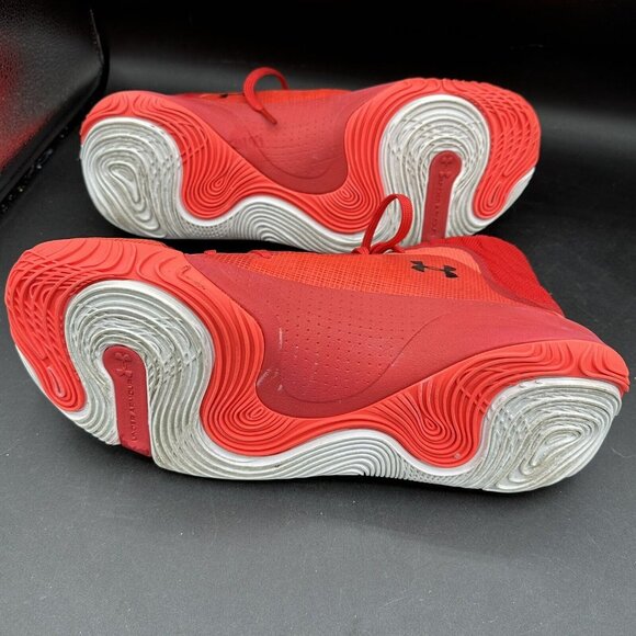 EUC Under‎ Armour Men’s Anatomix Spawn Mid Micro G Red Size 12 3021262-604 - Picture 9 of 15